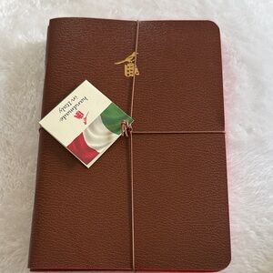 Bieffe hand made in Italy package of three thin Leather Journal with Gold detail